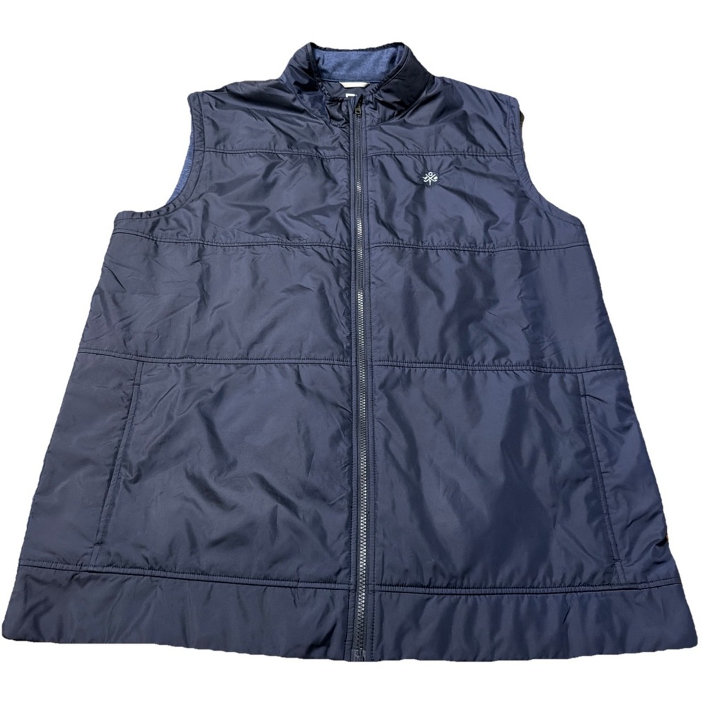 Cutter & Buck Greystone Golf Full-Zip Vest + Pockets Men's XXL Navy Blue
